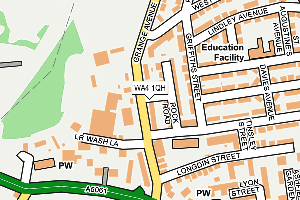 WA4 1QH map - OS OpenMap – Local (Ordnance Survey)
