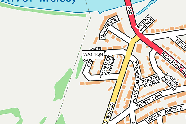 WA4 1QN map - OS OpenMap – Local (Ordnance Survey)
