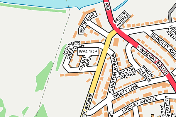 WA4 1QP map - OS OpenMap – Local (Ordnance Survey)