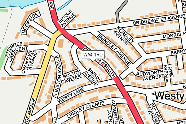 WA4 1RD map - OS OpenMap – Local (Ordnance Survey)