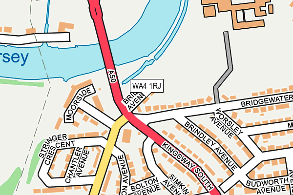 WA4 1RJ map - OS OpenMap – Local (Ordnance Survey)