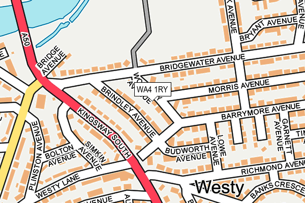 WA4 1RY map - OS OpenMap – Local (Ordnance Survey)
