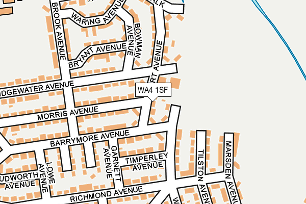 WA4 1SF map - OS OpenMap – Local (Ordnance Survey)