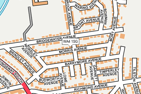 WA4 1SG map - OS OpenMap – Local (Ordnance Survey)