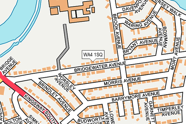 WA4 1SQ map - OS OpenMap – Local (Ordnance Survey)