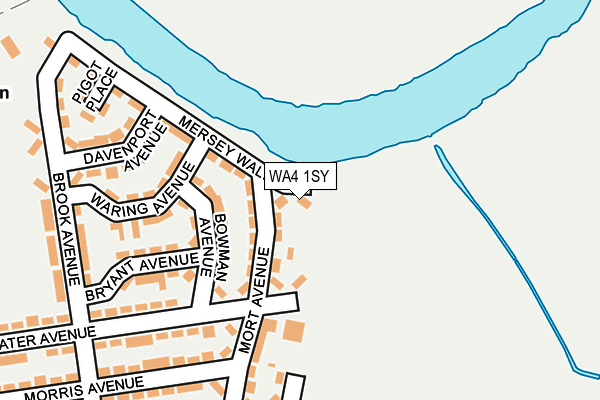 WA4 1SY map - OS OpenMap – Local (Ordnance Survey)