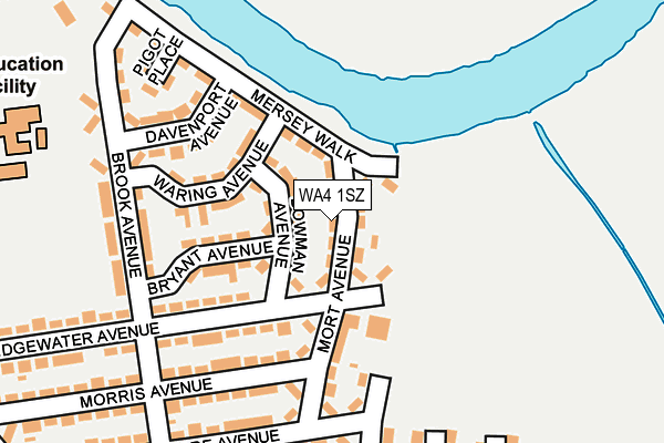 WA4 1SZ map - OS OpenMap – Local (Ordnance Survey)