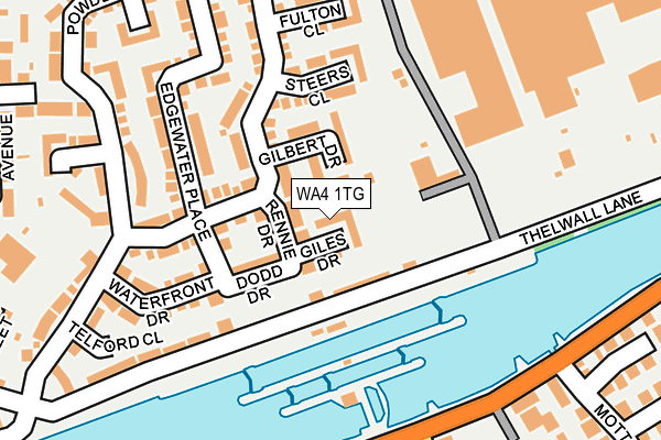 WA4 1TG map - OS OpenMap – Local (Ordnance Survey)