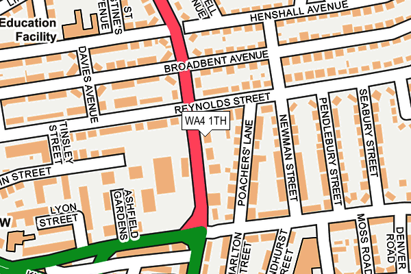 WA4 1TH map - OS OpenMap – Local (Ordnance Survey)