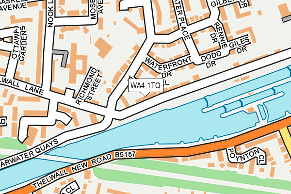 WA4 1TQ map - OS OpenMap – Local (Ordnance Survey)