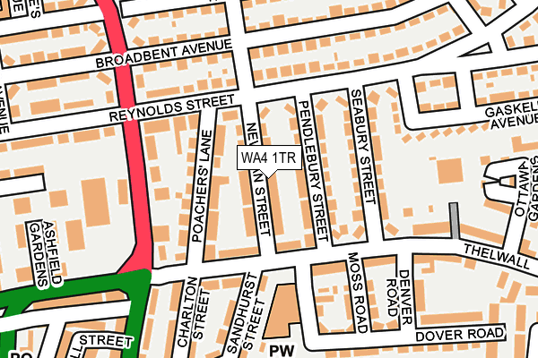 WA4 1TR map - OS OpenMap – Local (Ordnance Survey)