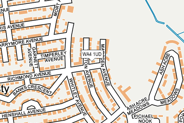 WA4 1UD map - OS OpenMap – Local (Ordnance Survey)