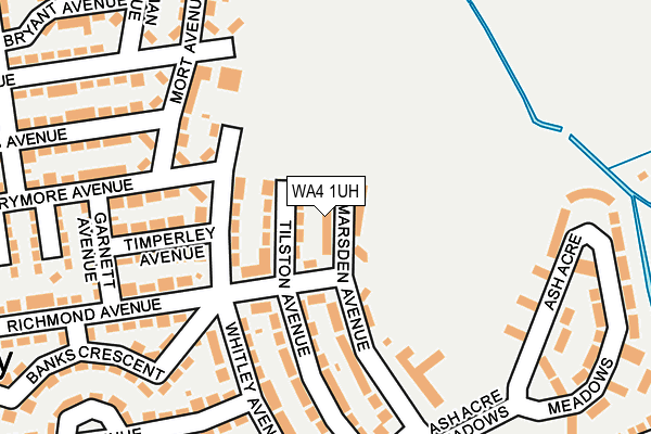 WA4 1UH map - OS OpenMap – Local (Ordnance Survey)