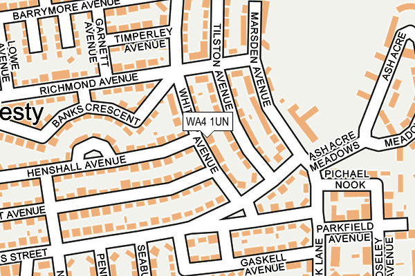 WA4 1UN map - OS OpenMap – Local (Ordnance Survey)