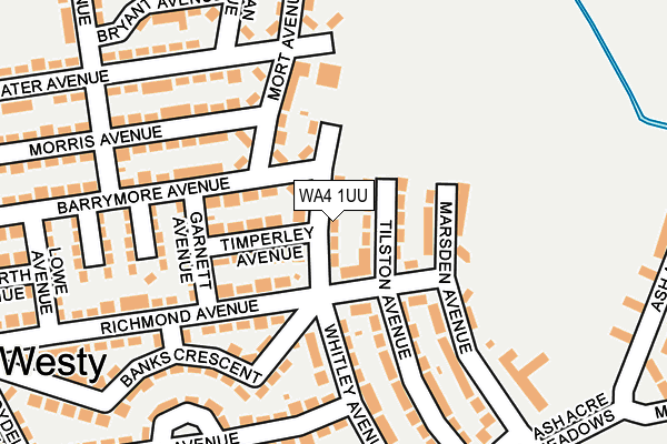 WA4 1UU map - OS OpenMap – Local (Ordnance Survey)