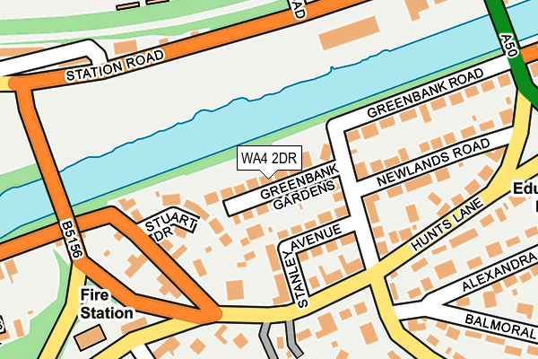 WA4 2DR map - OS OpenMap – Local (Ordnance Survey)
