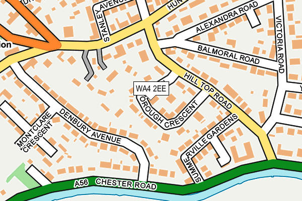 WA4 2EE map - OS OpenMap – Local (Ordnance Survey)