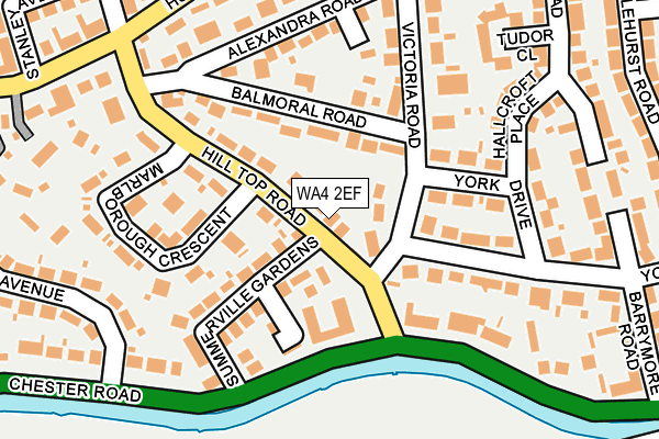 WA4 2EF map - OS OpenMap – Local (Ordnance Survey)