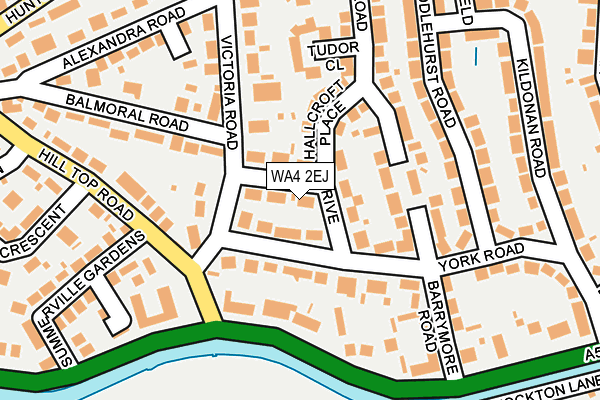 WA4 2EJ map - OS OpenMap – Local (Ordnance Survey)
