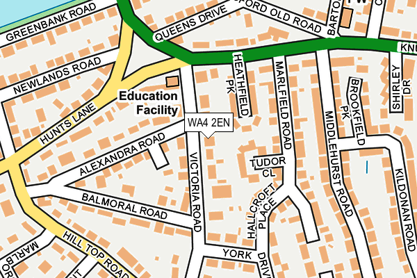 WA4 2EN map - OS OpenMap – Local (Ordnance Survey)