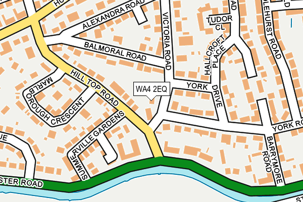WA4 2EQ map - OS OpenMap – Local (Ordnance Survey)