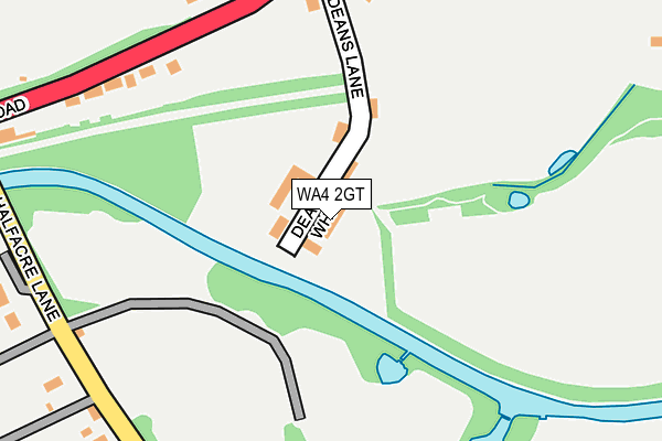 WA4 2GT map - OS OpenMap – Local (Ordnance Survey)