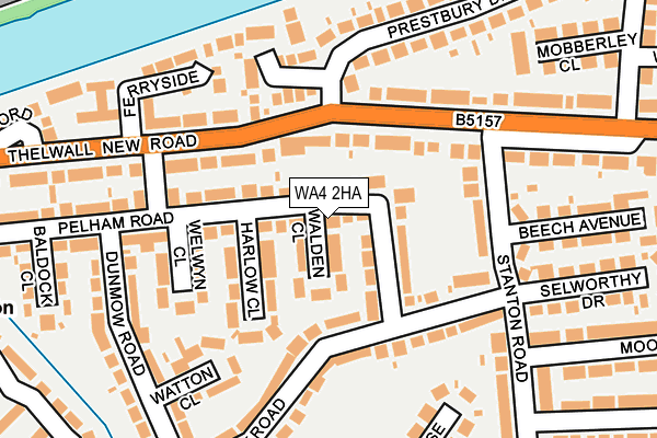 WA4 2HA map - OS OpenMap – Local (Ordnance Survey)