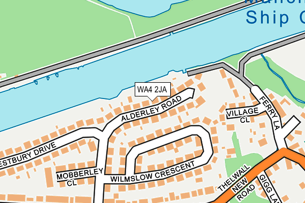 WA4 2JA map - OS OpenMap – Local (Ordnance Survey)