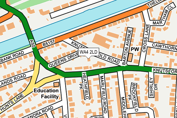 WA4 2LD map - OS OpenMap – Local (Ordnance Survey)