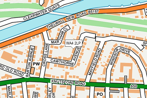 WA4 2LP map - OS OpenMap – Local (Ordnance Survey)