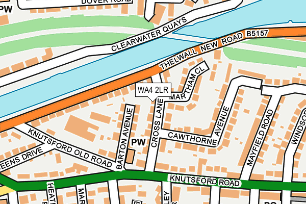 WA4 2LR map - OS OpenMap – Local (Ordnance Survey)