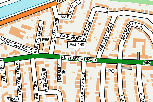 WA4 2NR map - OS OpenMap – Local (Ordnance Survey)