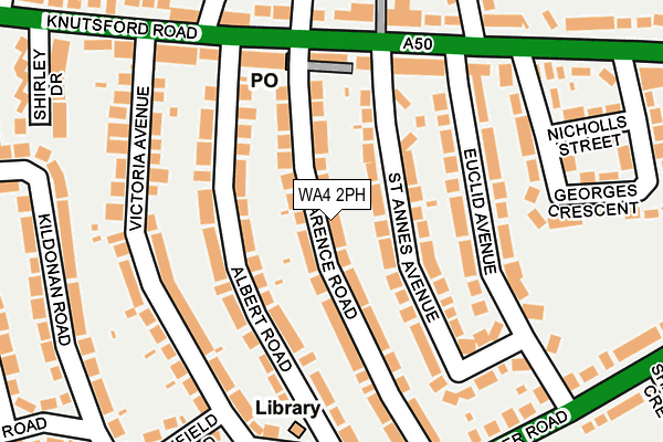 WA4 2PH map - OS OpenMap – Local (Ordnance Survey)