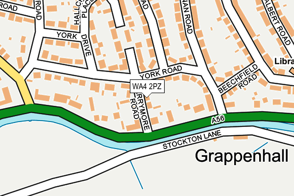WA4 2PZ map - OS OpenMap – Local (Ordnance Survey)