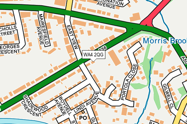 WA4 2QG map - OS OpenMap – Local (Ordnance Survey)
