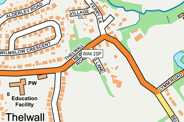 WA4 2SP map - OS OpenMap – Local (Ordnance Survey)