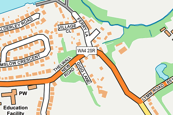 WA4 2SR map - OS OpenMap – Local (Ordnance Survey)