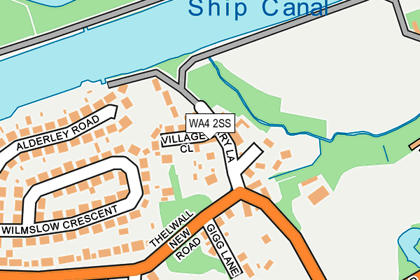 WA4 2SS map - OS OpenMap – Local (Ordnance Survey)