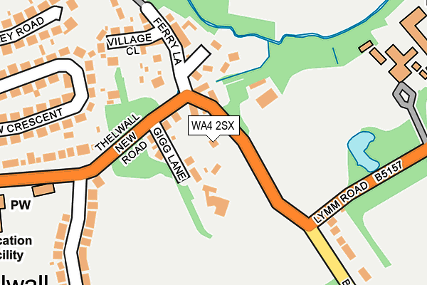 WA4 2SX map - OS OpenMap – Local (Ordnance Survey)