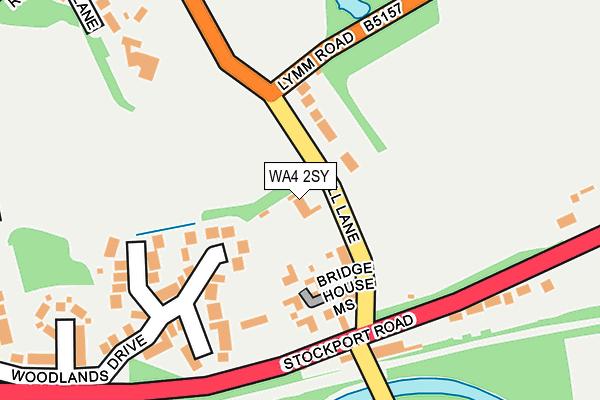 WA4 2SY map - OS OpenMap – Local (Ordnance Survey)