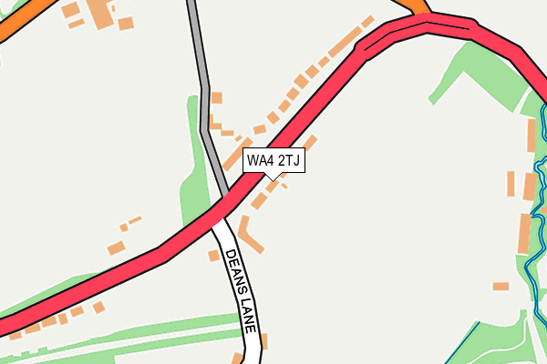 WA4 2TJ map - OS OpenMap – Local (Ordnance Survey)