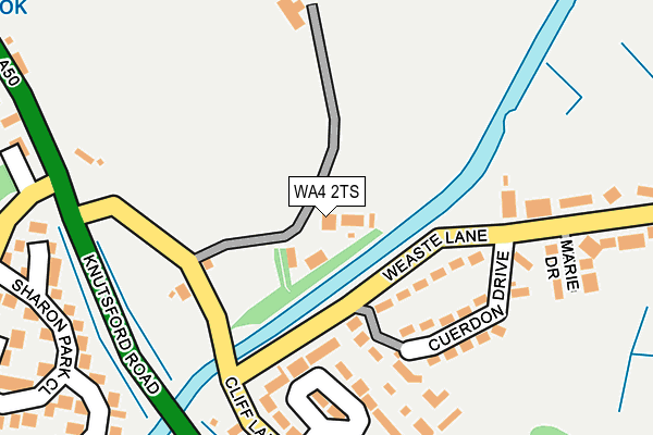 WA4 2TS map - OS OpenMap – Local (Ordnance Survey)