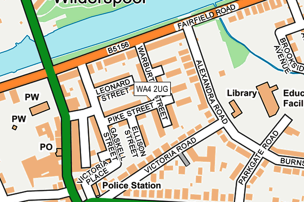 WA4 2UG map - OS OpenMap – Local (Ordnance Survey)