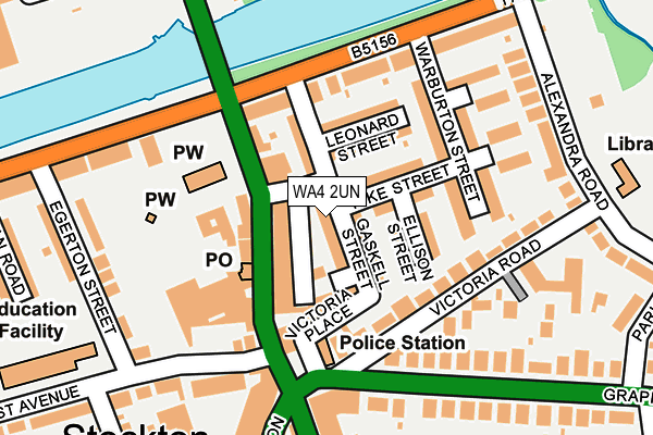 WA4 2UN map - OS OpenMap – Local (Ordnance Survey)