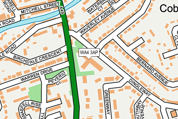 WA4 3AP map - OS OpenMap – Local (Ordnance Survey)
