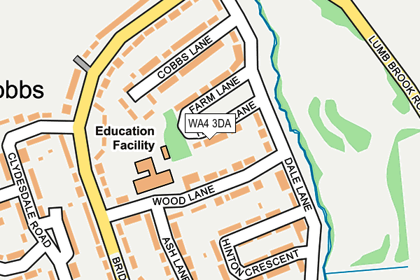 WA4 3DA map - OS OpenMap – Local (Ordnance Survey)