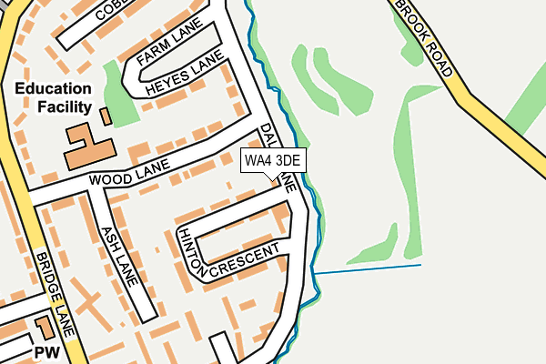 WA4 3DE map - OS OpenMap – Local (Ordnance Survey)