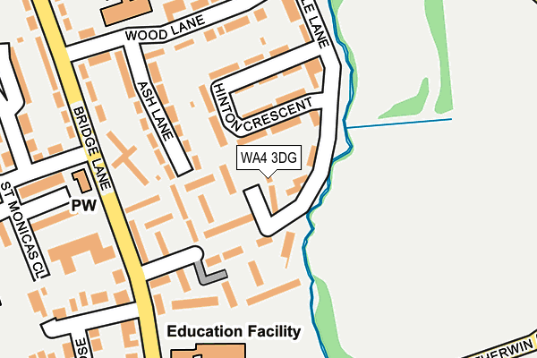WA4 3DG map - OS OpenMap – Local (Ordnance Survey)