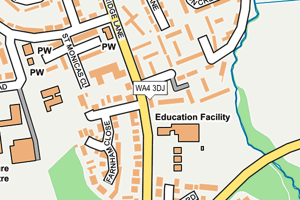 WA4 3DJ map - OS OpenMap – Local (Ordnance Survey)