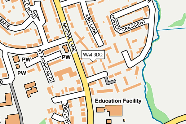 WA4 3DQ map - OS OpenMap – Local (Ordnance Survey)